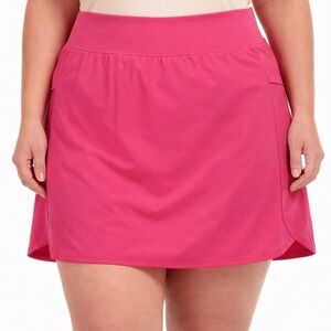 Reel Legends Pink Performance Skort Zip Pockets Athletic Outdoor NWOT 2XL